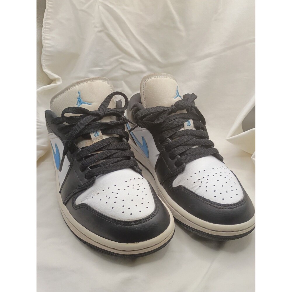 Women's Air Jordan 1 Low "Black University Blue" with style code DC0774-041 7.5